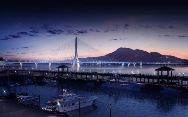Мост Даньцзян. Архитекторы: Zaha Hadid Architects. Изображение: VisualArch