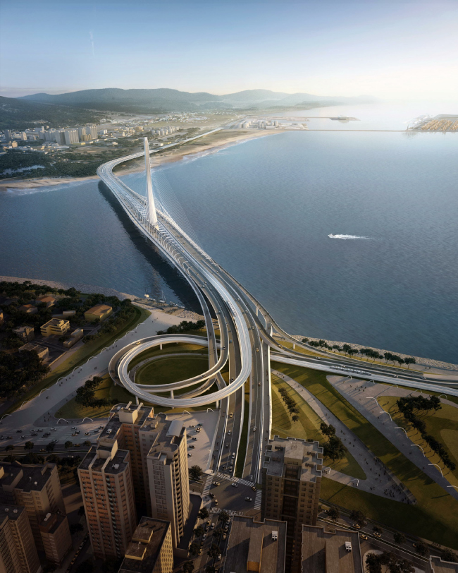 Мост Даньцзян. Архитекторы: Zaha Hadid Architects. Изображение: VisualArch
