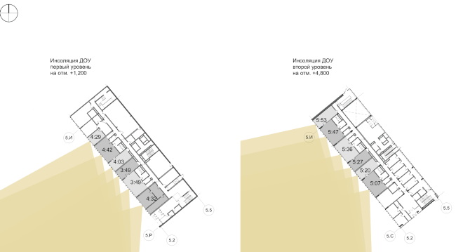 Multifunctional residential development in Khamovniki (Quarter 5 of "Sadovye Kvartaly" complex). Insolation  Sergey Skuratov Architects