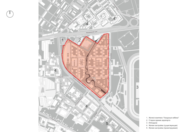 Project of building Kazan's "Sedmoye Nebo" ("Seventh Heaven") residential district. Location Plan  Sergey Skuratov Architects