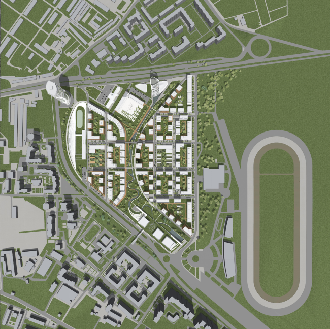 Project of building Kazan's "Sedmoye Nebo" ("Seventh Heaven") residential district � Sergey Skuratov Architects