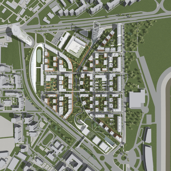 Project of building Kazan's "Sedmoye Nebo" ("Seventh Heaven") residential district � Sergey Skuratov Architects