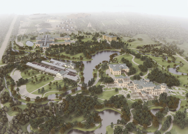 The campus of the Higher Management School of Saint Petersburg State University. Axonometry. Reconstruction zone � Studio 44