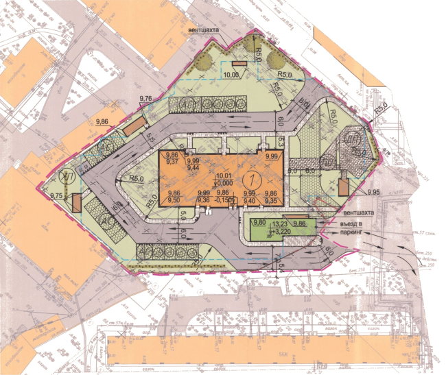 "Klever" residential building. Master plan  "A.Len" Architectural Bureau