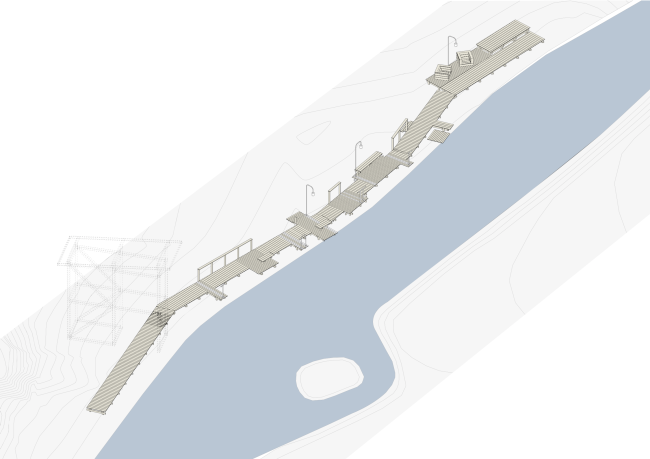 Fishing area, overview. Urban farm at VDNKh, 1st phase  WOWhaus