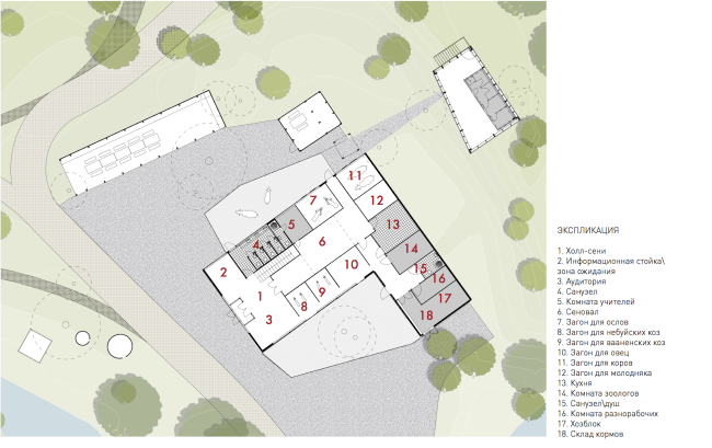 Urban farm at VDNKh, plan of the farm  WOWhaus