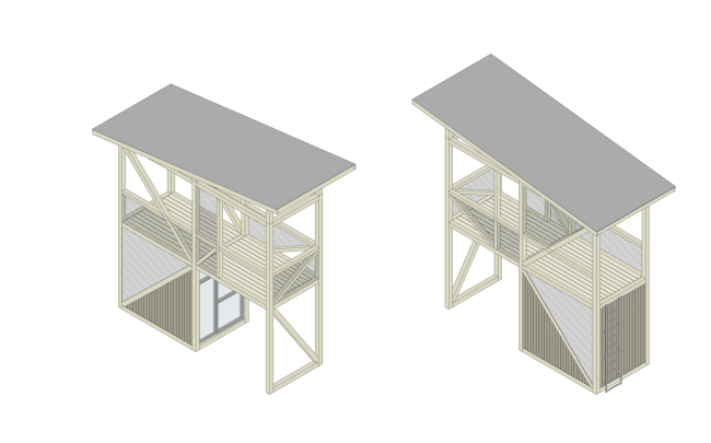 Rescuers' tower. Axonometry. Urban farm at VDNKh.  WOWhaus