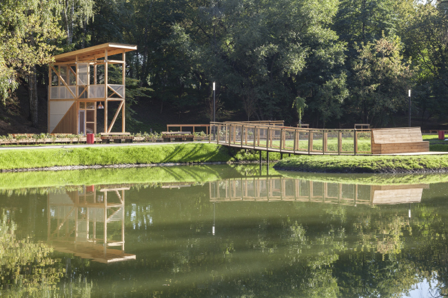 Rescuers' tower. Urban farm at VDNKh, 1st phase. WOWhaus Bureau. Photograph � Dmitry Chebanenko