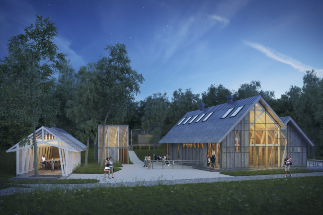 Urban farm at VDNKh. Overview. 1st phase, project. WOWhaus Bureau. Photograph � WOWhaus