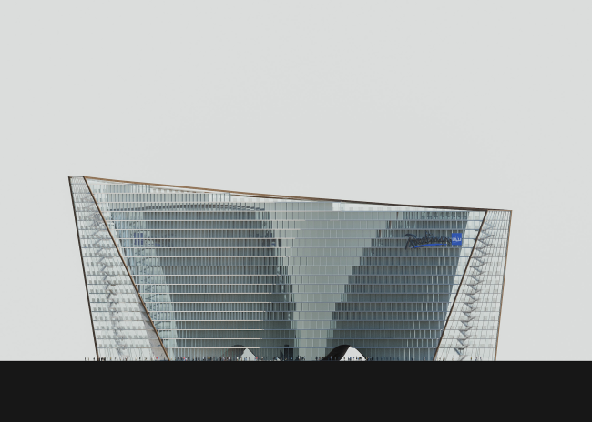 Radisson Blue hotel complex at the place of the confluence of the Moskva and Skhodnya rivers. Facade � Arch group