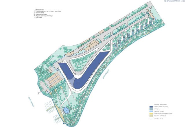 Radisson Blue hotel complex at the place of the confluence  of the Moskva and Skhodnya rivers. Master plan � Arch group