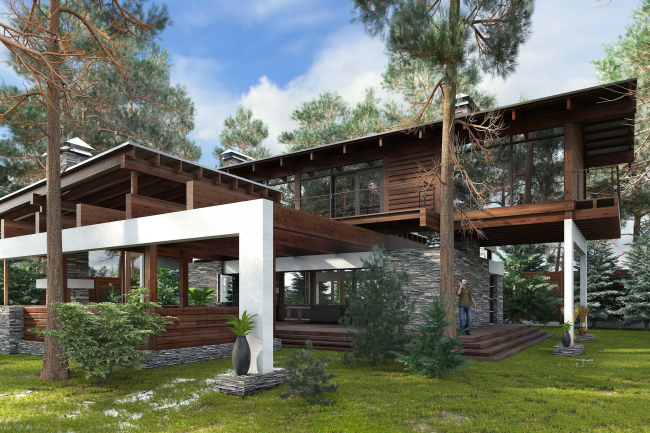 The project of "Forester Shack" guest house  Roman Leonidov architectural bureau