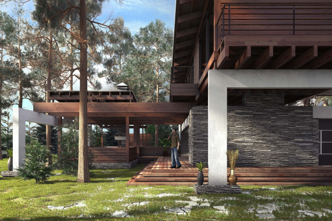 The project of "Forester Shack" guest house  Roman Leonidov architectural bureau