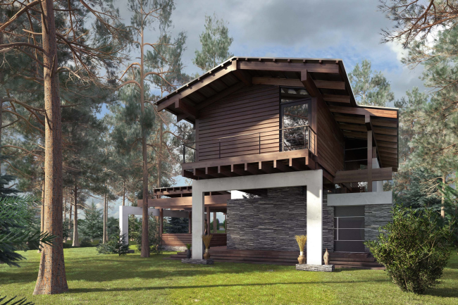 The project of "Forester Shack" guest house  Roman Leonidov architectural bureau