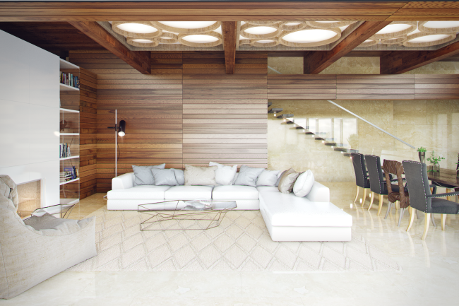 The project of "Forester Shack" guest house. Interior � Roman Leonidov architectural bureau