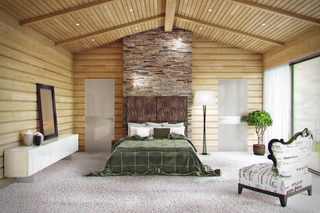 The project of "Forester Shack" guest house. Interior � Roman Leonidov architectural bureau