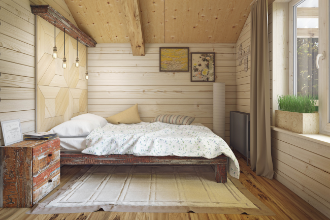 Hobbit Hall residence. Interior of the bedrooms � Roman Leonidov Architectural Bureau