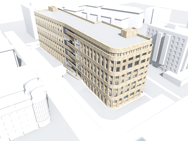 Architectural solution of the facades of the diagnostic and treatment center. Project proposal � GrandProjectCity