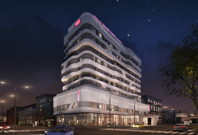 Mercure Hotel. Project. The second version of backlighting from Martin Light