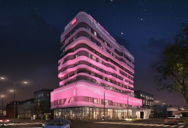 Mercure Hotel. Project. The second version of backlighting from Martin Light