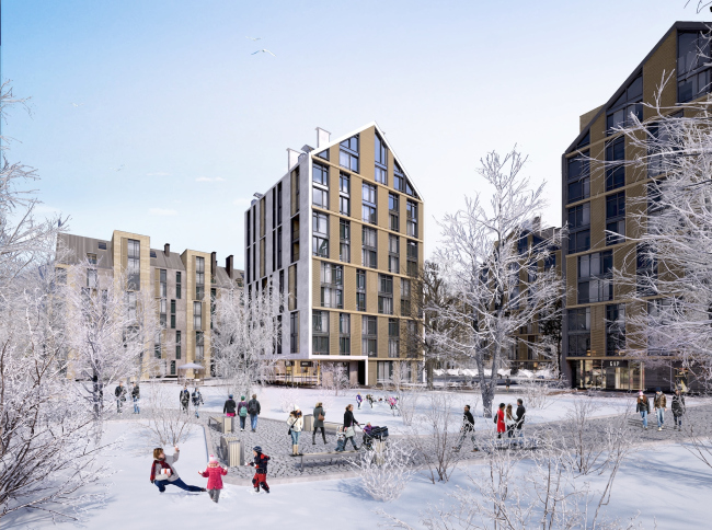 Residential complex on the Striyskaya Street in Lviv. Park � Archimatika