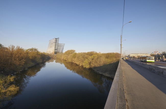 Radisson Blue hotel complex at the place of the confluence  of the Moskva and Skhodnya rivers  Arch group