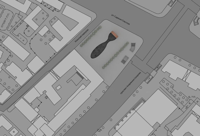 Project of the memorial to the victims of the political repressions on the Sakharov Avenue. Version 2: "Human head" � Arch group