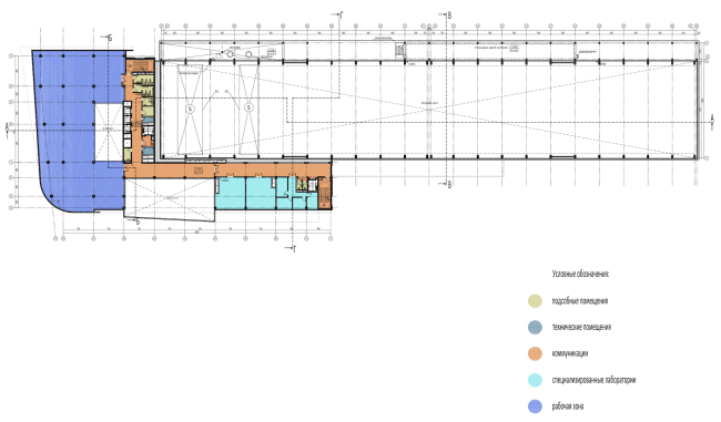 Research and Development center in Skolkovo. Plan of the 3rd floor  ABD architects