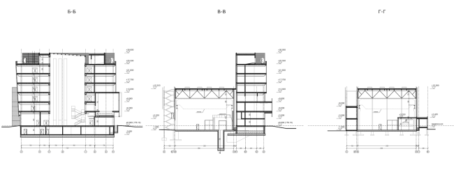 Research and Development center in Skolkovo. Section views  ABD architects