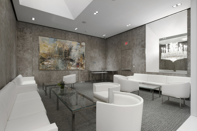 Renovating "Golden Circle Lounge" into "Russian Lounge" in the Kennedy Center of the Performing Arts. Photo � Sergey Skuratov ARCHITECTS