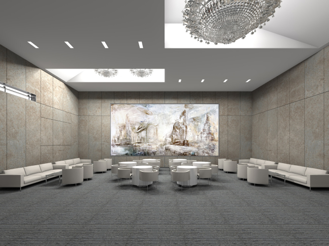 Renovating "Golden Circle Lounge" into "Russian Lounge" in the Kennedy Center of the Performing Arts. Visualization  Sergey Skuratov ARCHITECTS