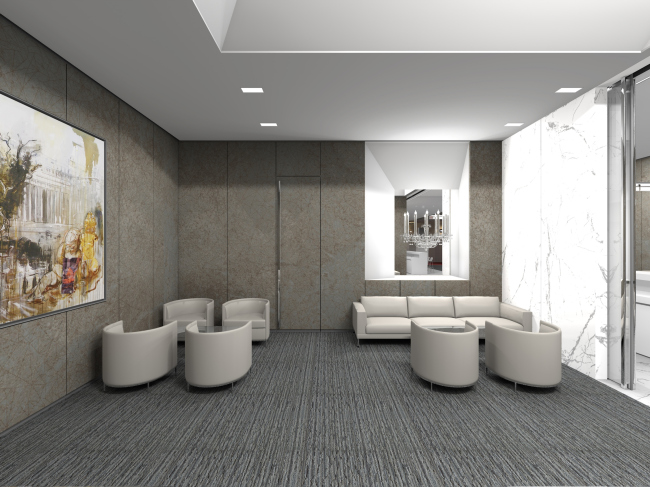 Renovating "Golden Circle Lounge" into "Russian Lounge" in the Kennedy Center of the Performing Arts. Visualization � Sergey Skuratov ARCHITECTS
