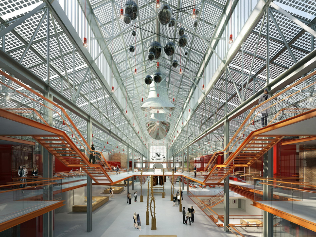 The V-A-C foundation Center of Modern Culture in the former GES-2 power plant. Photo courtesy by Renzo Piano Building Workshop (RPBW)