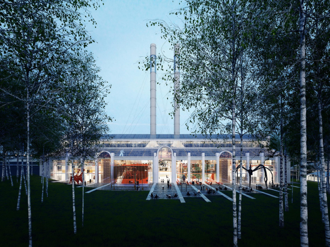 The V-A-C foundation Center of Modern Culture in the former GES-2 power plant. Photo courtesy by Renzo Piano Building Workshop (RPBW)