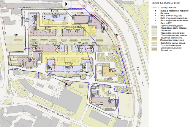 The concept of a multifunctional housing project on the Bolshaya Pochtovaya Street. Plan of the first floor � "ABV Group" architects