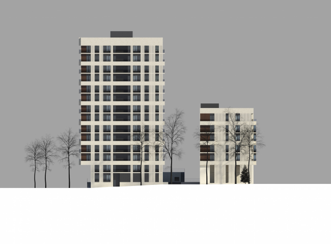 Residential complex on th Grishina Street. Facade. Project, 2015 � Sergey Kiselev and partners