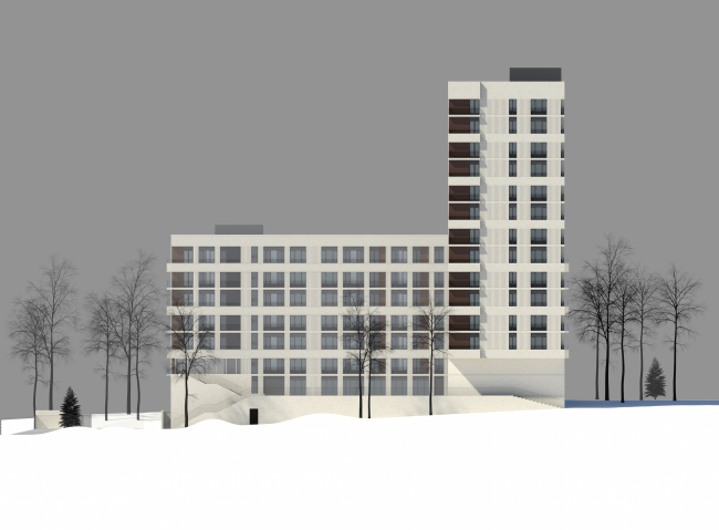 Residential complex on the Grishina Street. Facade. Project, 2015 � Sergey Kiselev and partners