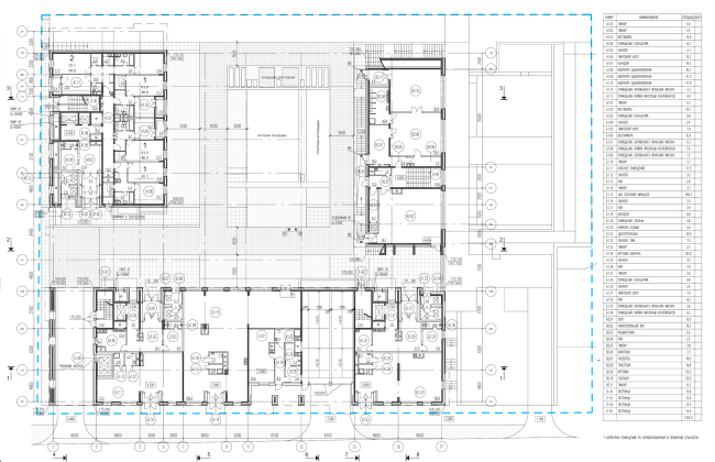 Residential complex on the Grishina Street. Plan of the first floor. Project, 2015  Sergey Kiselev and partners