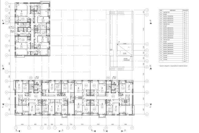 Residential complex on the Grishina Street. Plan of the typical floor. Project, 2015  Sergey Kiselev and partners