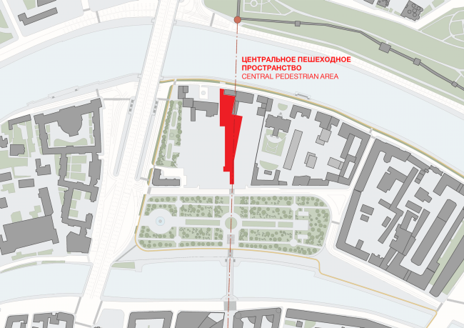 Multifunctional integrated development of the Sofiyskaya Embankment. The central pedestrian area � Sergey Skuratov ARCHITECTS