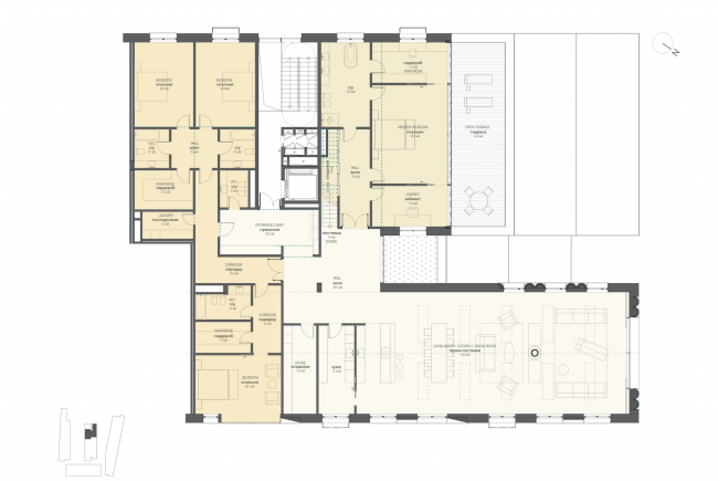 Multifunctional integrated development of the Sofiyskaya Embankment. Penthouse  Sergey Skuratov ARCHITECTS