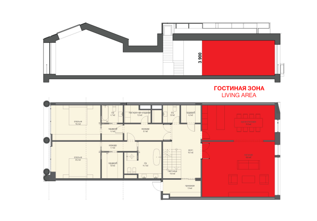 Multifunctional integrated development of the Sofiyskaya Embankment. Option for transforming the apartments  Sergey Skuratov ARCHITECTS