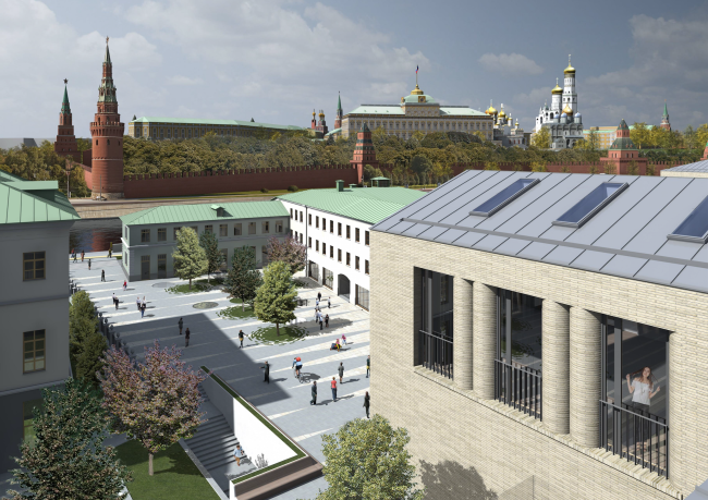 Multifunctional integrated development of the Sofiyskaya Embankment. View from a roof  Sergey Skuratov ARCHITECTS