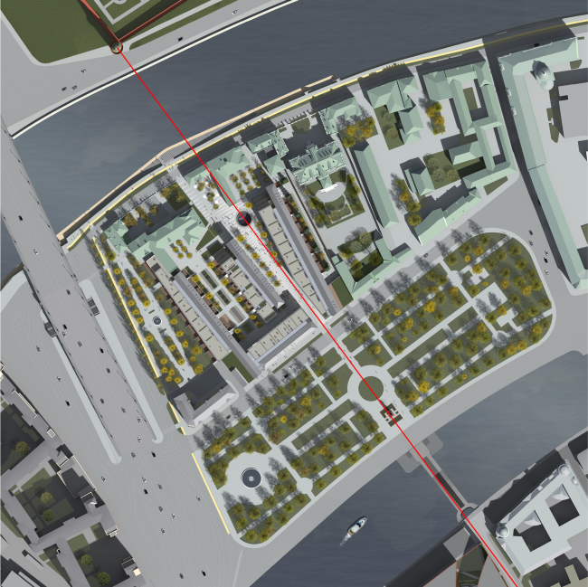 Multifunctional integrated development of the Sofiyskaya Embankment. Axis. Master plan  Sergey Skuratov ARCHITECTS