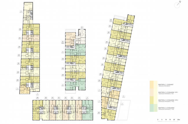 Multifunctional integrated development of the Sofiyskaya Embankment. Plan of the 2nd floor  Sergey Skuratov ARCHITECTS