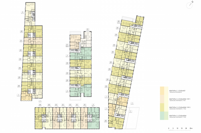 Multifunctional integrated development of the Sofiyskaya Embankment. Plan of the 2nd floor � Sergey Skuratov ARCHITECTS