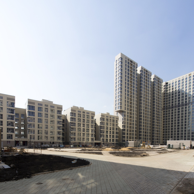 The residential complex in Odintsovo. The yard facades  Ostozhenka