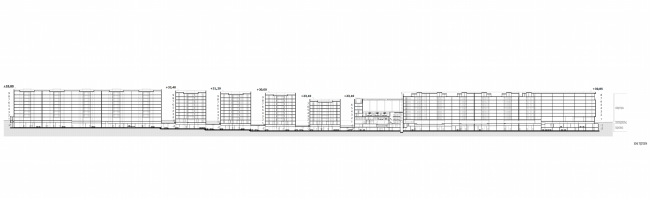 "Skolkovo-Park". Section view, project  Creative Union "Reserve"