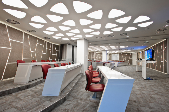 Conference hall in Johnson & Johnson Visual Care Institute  Sergey Estrin architectural studio