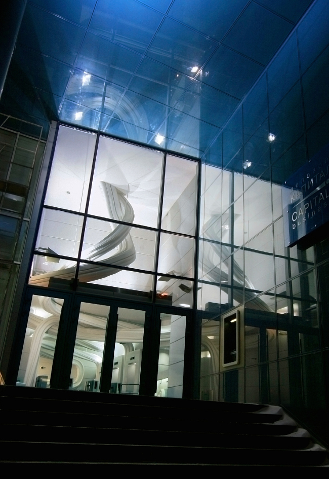 Entrance area of the business center "Capital Tower" on the 1st Brestskaya Street  Sergey Estrin architectural studio